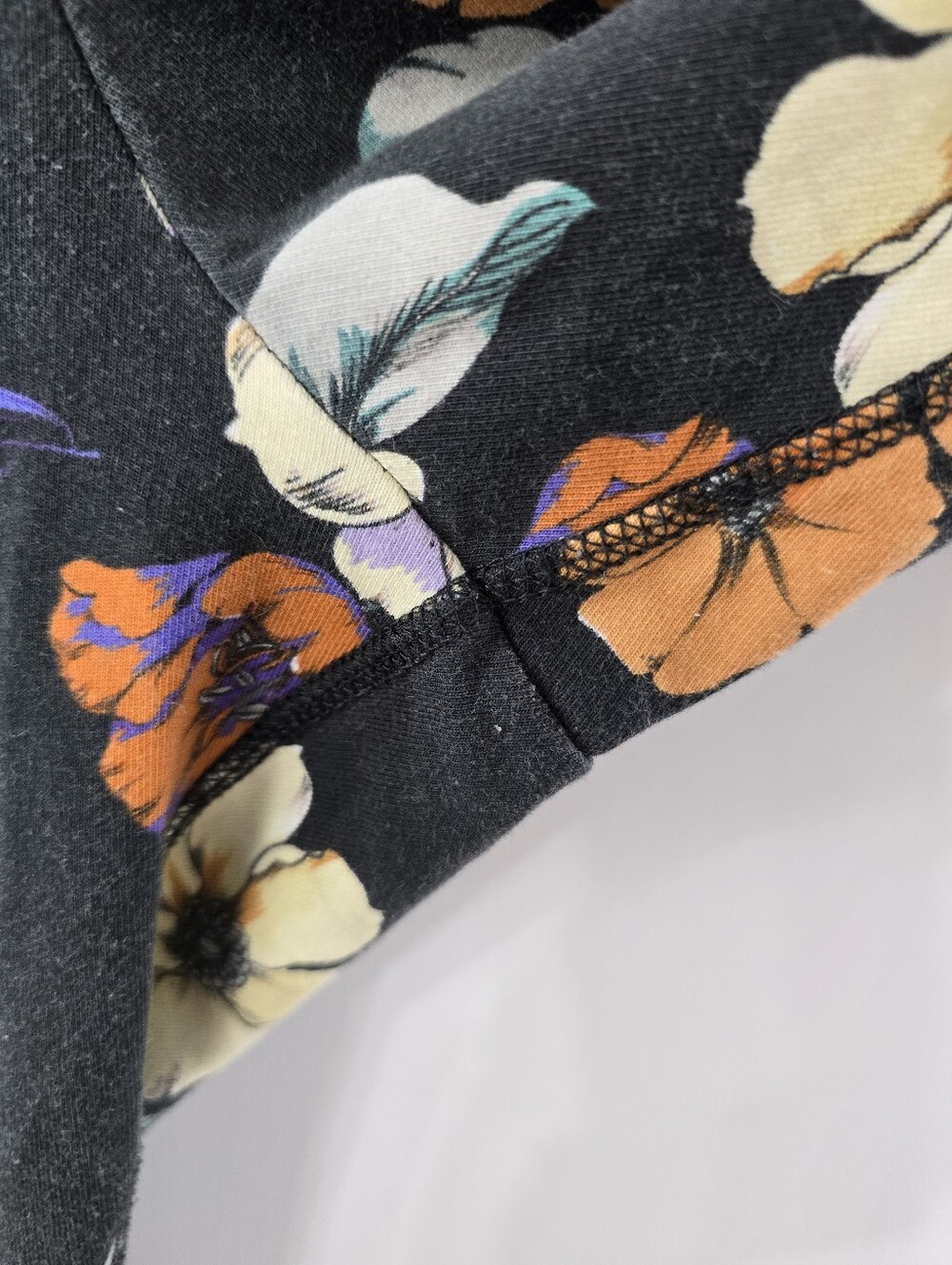JWLA Johnny Was Golden Spring French Terry Jogger Floral Mixed Media Pants Sz L - Picture 6 of 13